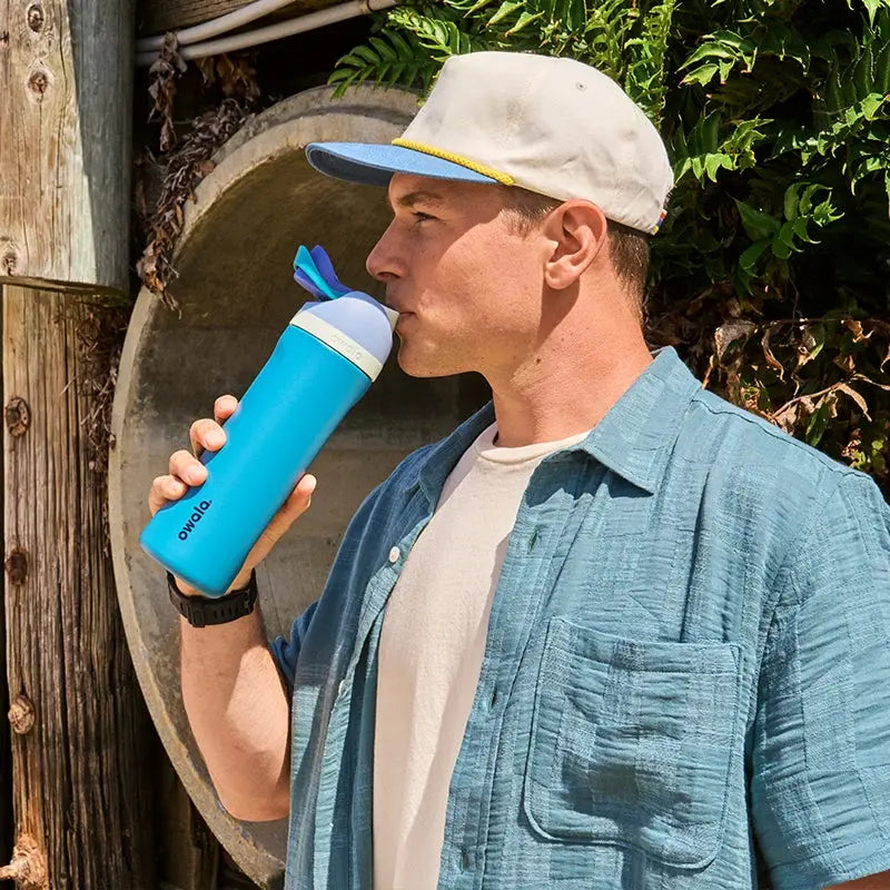 24 oz Insulated Stainless Steel Water Bottle with Dual-Sip Lid and Carry Handle for Sports, Gym, Hiking & Everyday Hydration | Thomler