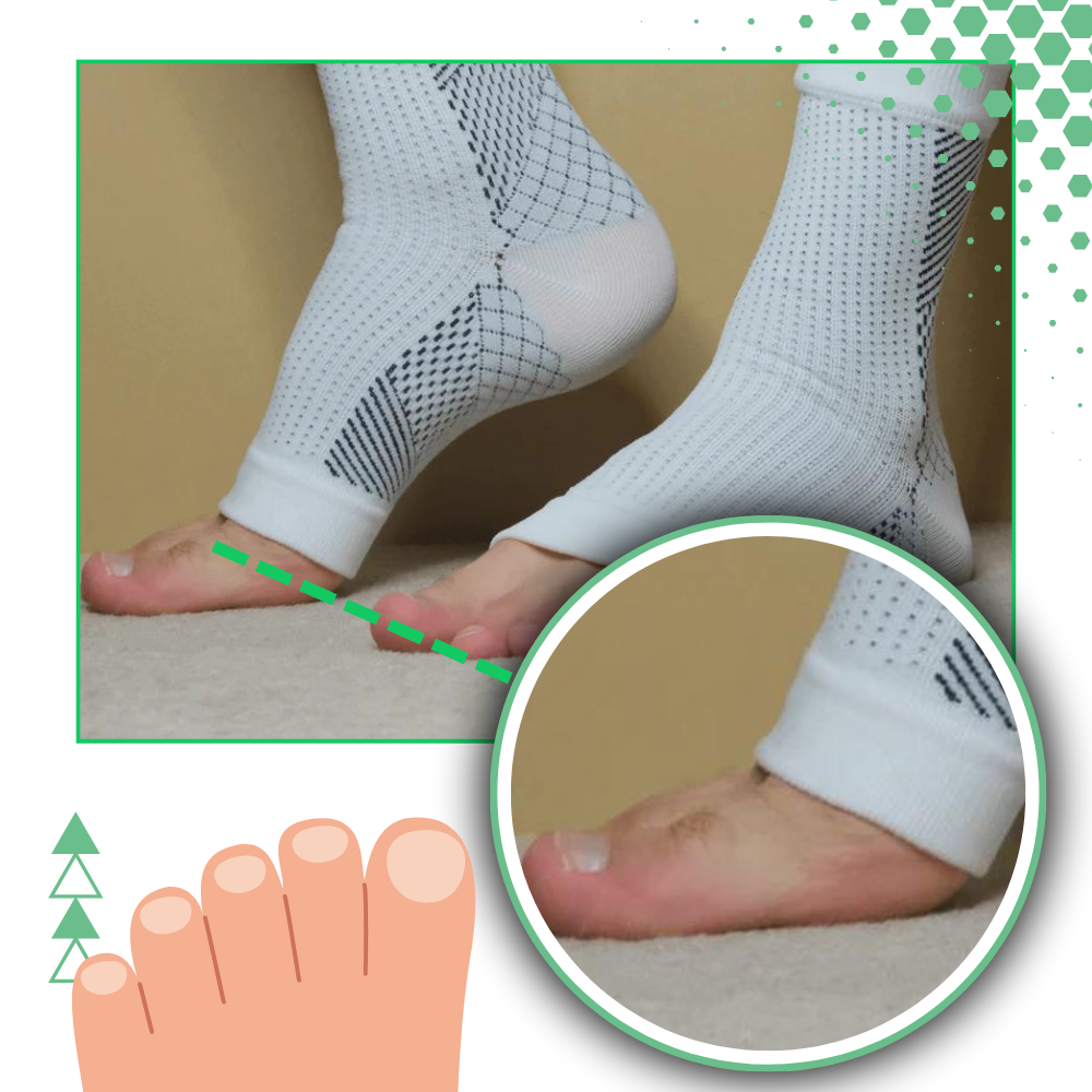 Open-Toe Compression Socks for Nerve Pain & Plantar Fasciitis Relief - Therapeutic Arch Support Foot Sleeves for Circulation & Heel Pain | Thomler