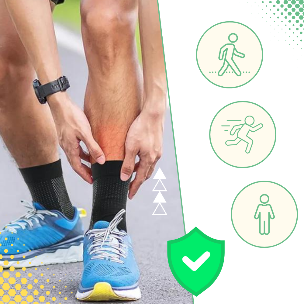 Open-Toe Compression Socks for Nerve Pain & Plantar Fasciitis Relief - Therapeutic Arch Support Foot Sleeves for Circulation & Heel Pain | Thomler