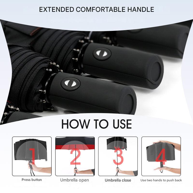 Windproof Compact Folding Umbrella — Lightweight Travel Rain Umbrella for Commute, Outdoor & Everyday Use | Thomler