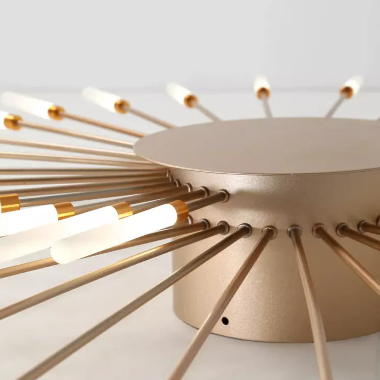 Starburst Flush Mount Ceiling Light Black Gold Modern Firework LED Fixture Bedroom Living Room Natural White Hardwired Indoor | Thomler