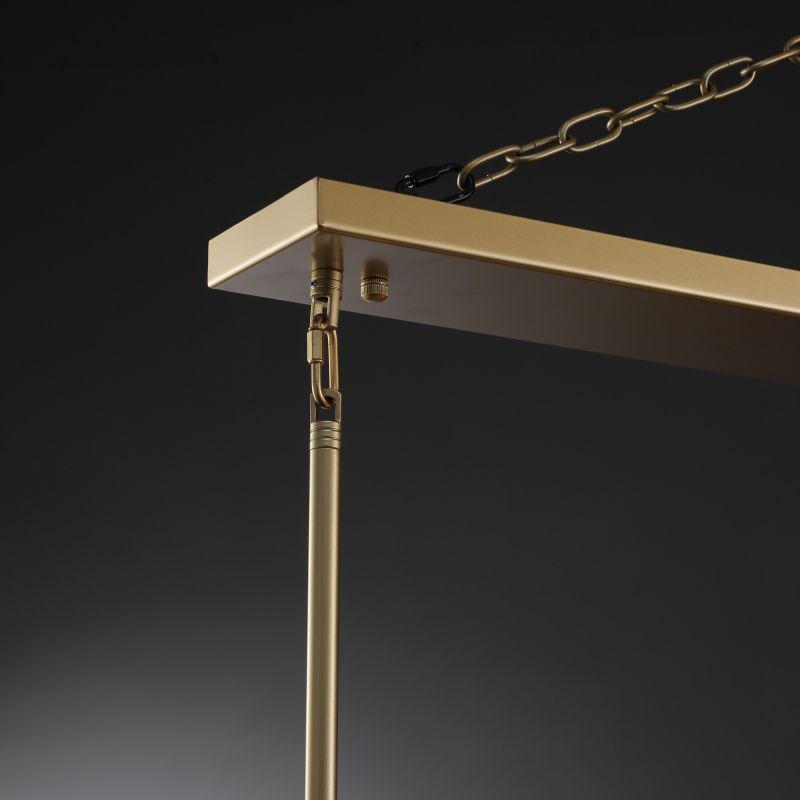 Linear Crystal Chandelier 49-60 Inch X-Frame Dining Room Ceiling Light Brass Nickel Bronze Kitchen Island | Thomler