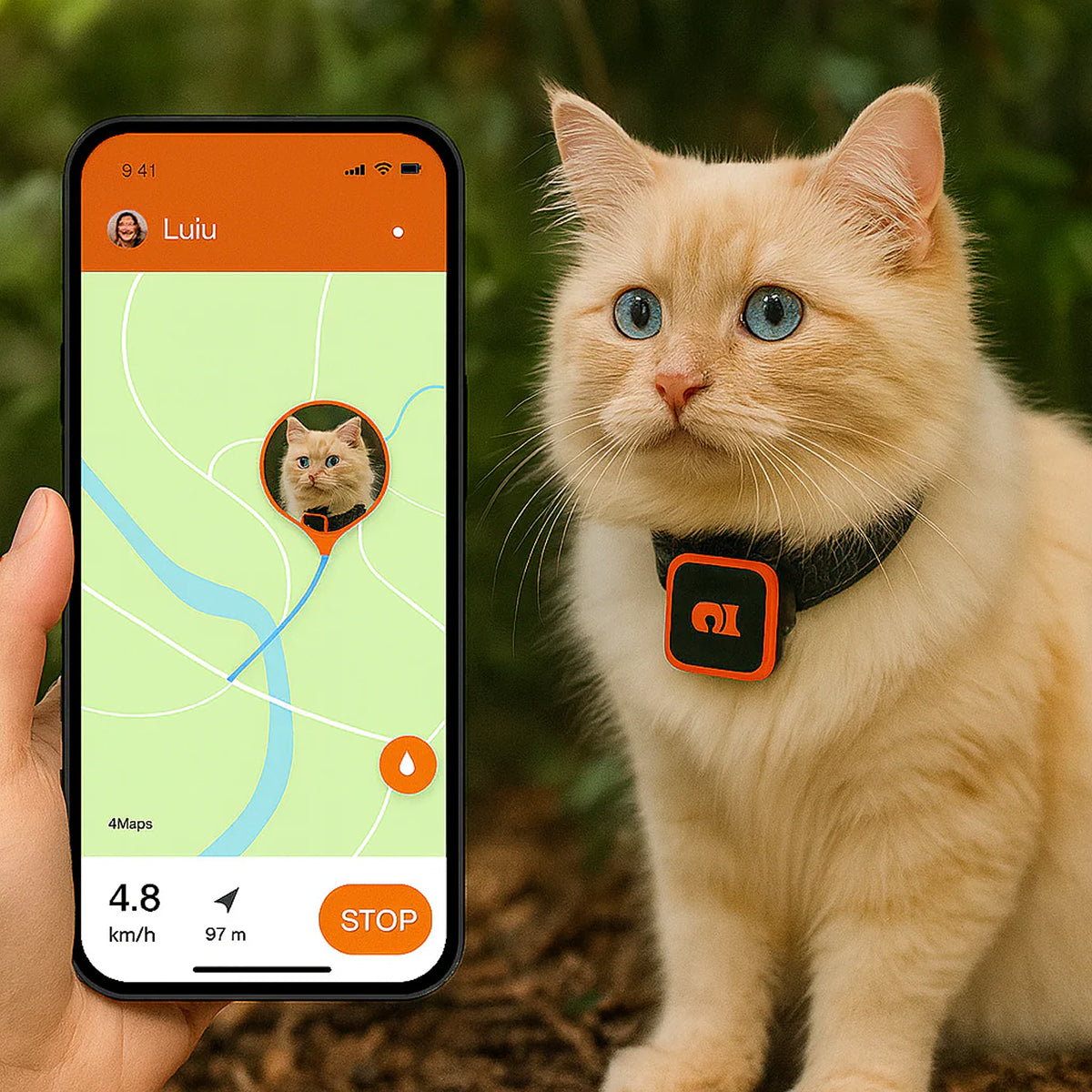 Real-Time Cat & Dog Location Monitor with Geo-Fence Alerts – Lightweight Wearable Pet Finder for Indoor & Outdoor Safety | Thomler