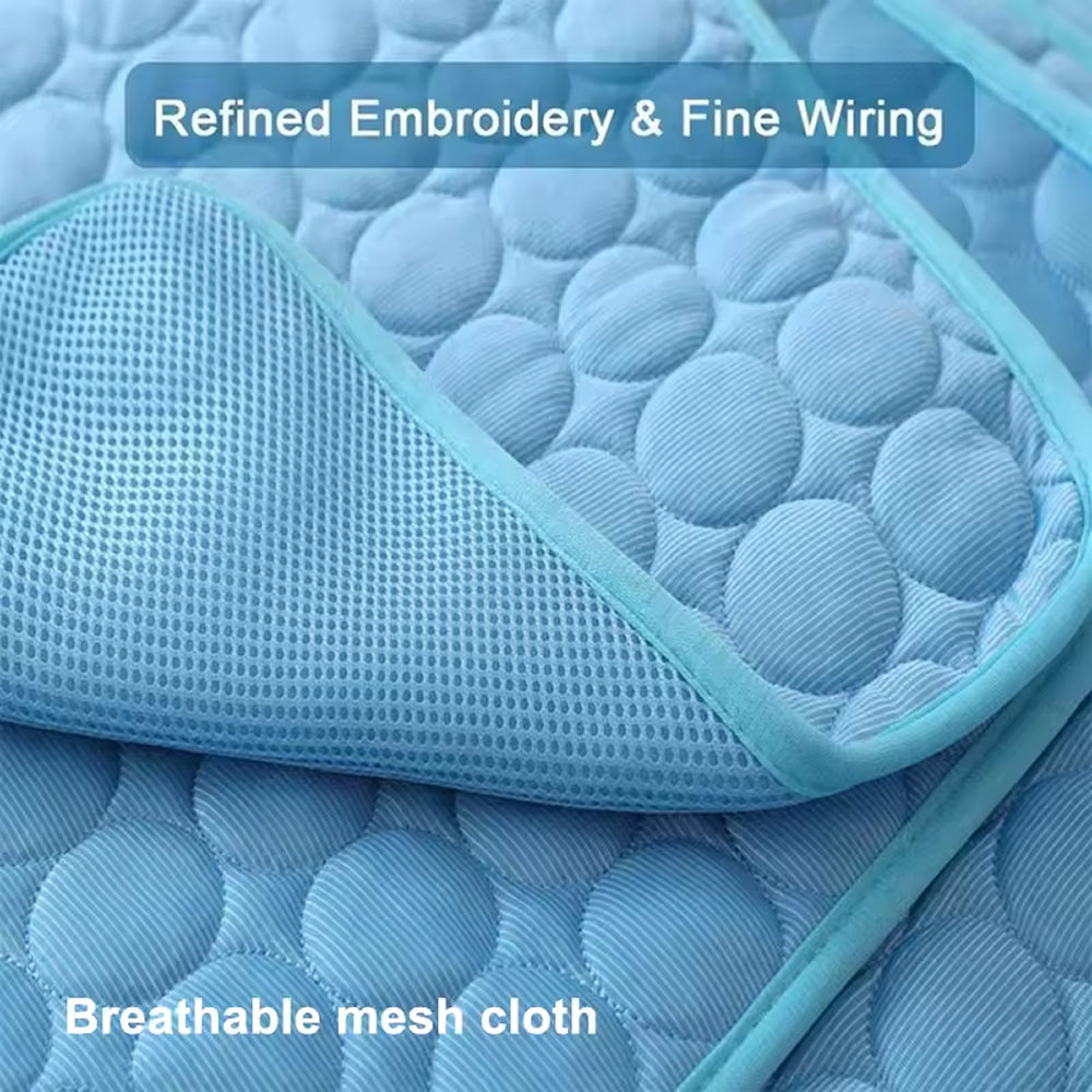 Self-Cooling Dog Mat | Gel-Free Heat Relief Pad for Summer | Machine Washable | 6 Sizes for Small to Large Dogs | Thomler