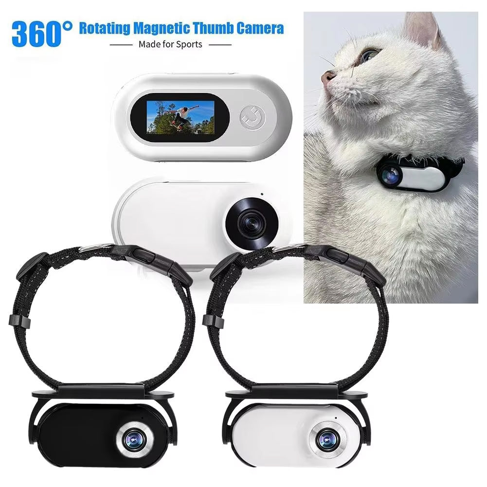 HD Pet Camera Collar for Cats – 1080P Video Recording with 4-Hour Battery & Wide-Angle Lens | Thomler