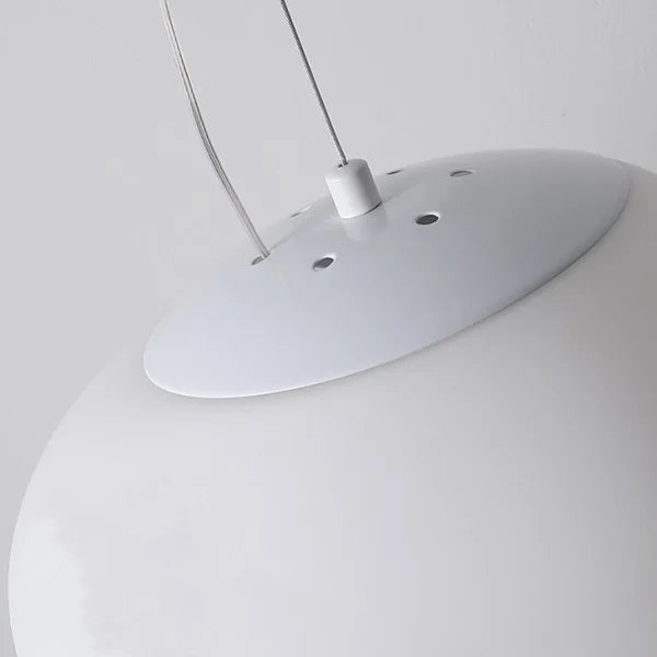 Pendant Light Hand Blown Glass 32.0 cm White Dining Room Kitchen Island Hanging Ceiling Lamp Frosted Satin Shade | Thomler
