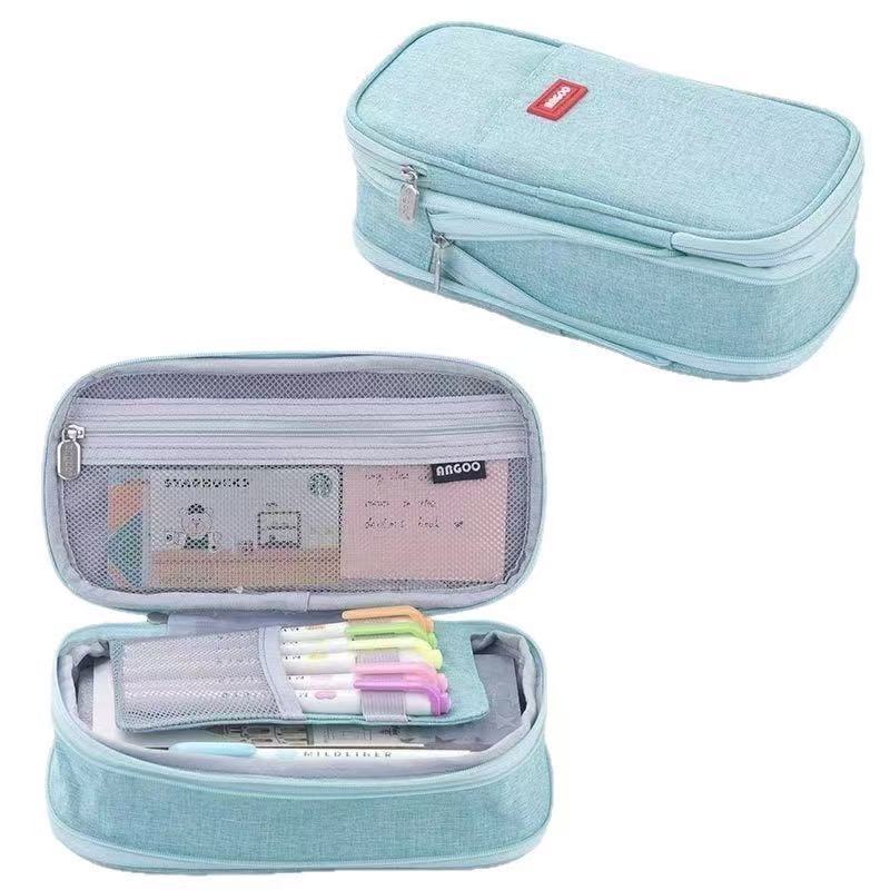 Kids Pencil Organizer with Elastic Straps & 180° Opening – Holds 40 Pens, Markers & School Supplies | Thomler