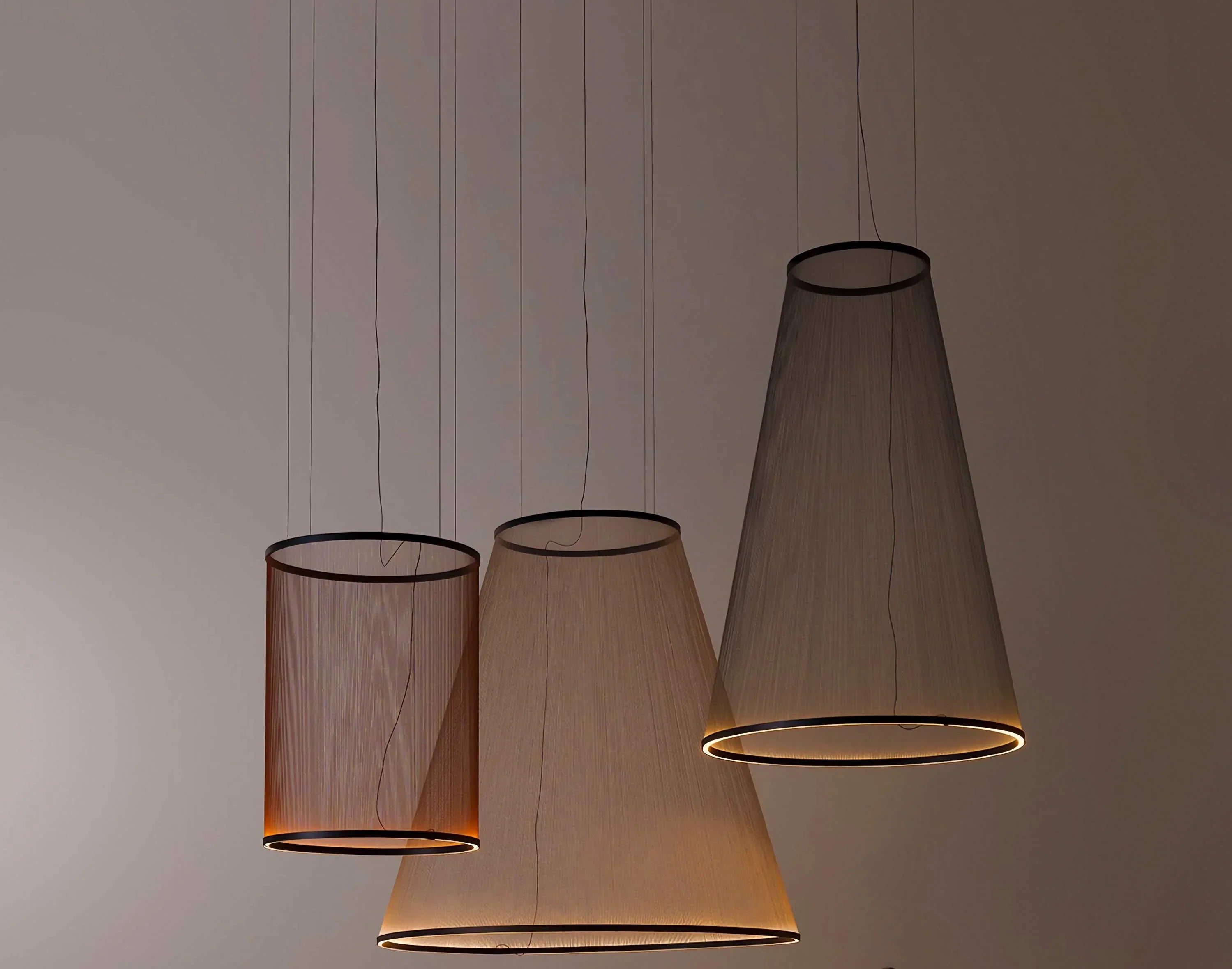 Pendant Light Fabric Shade Multi Pendant Cluster Hanging Dining Room Kitchen Island Ceiling Light | Thomler