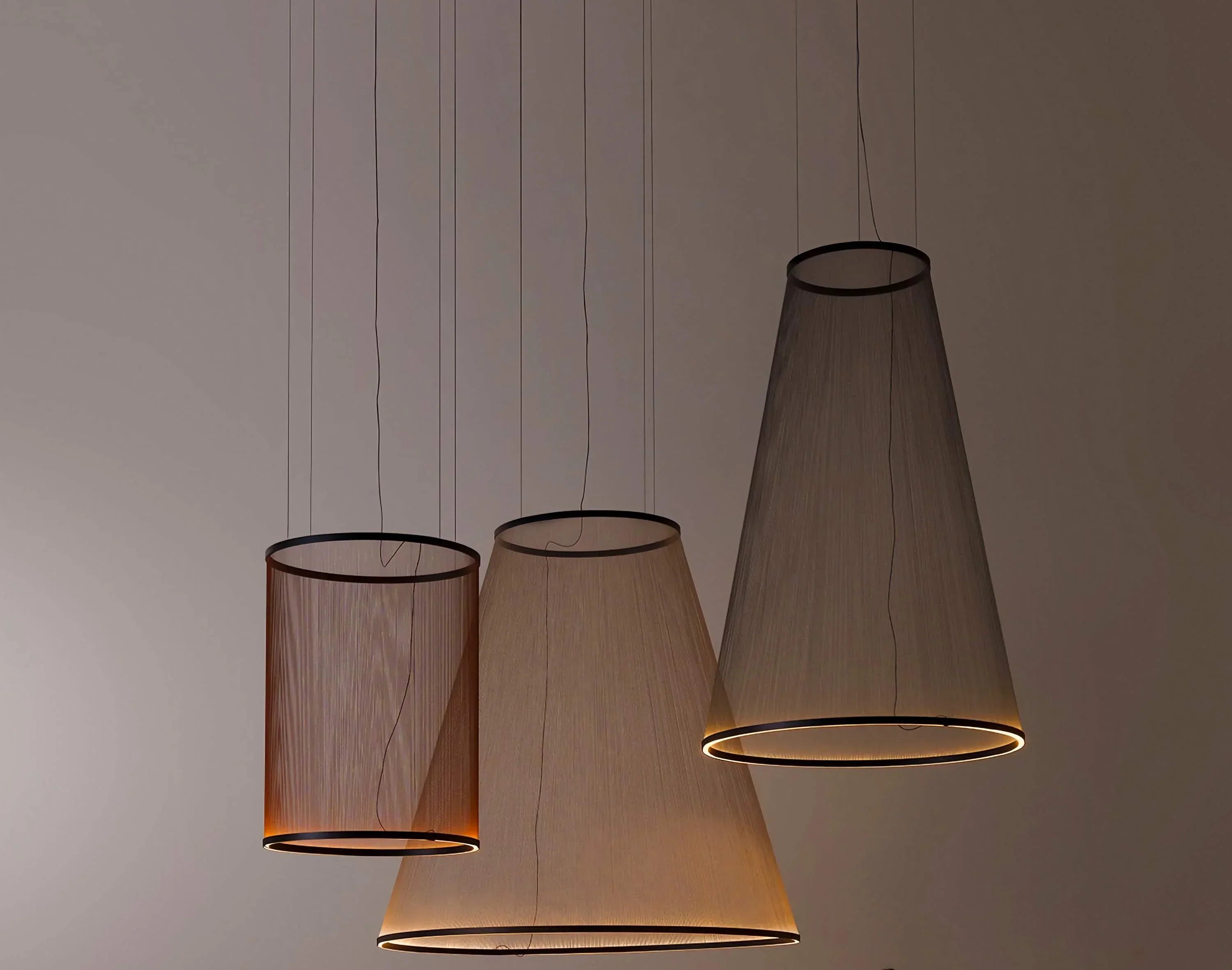 Pendant Light Fabric Shade Built In LED Multi Pendant Dining Room Kitchen Island Hanging Ceiling Lamp | Thomler