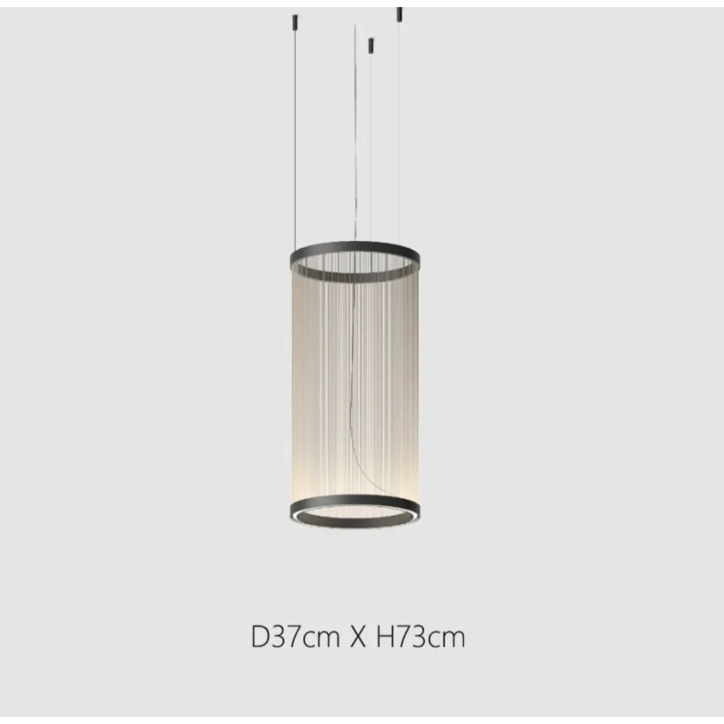 Pendant Light Fabric Shade Built In LED Multi Pendant Dining Room Kitchen Island Hanging Ceiling Lamp | Thomler