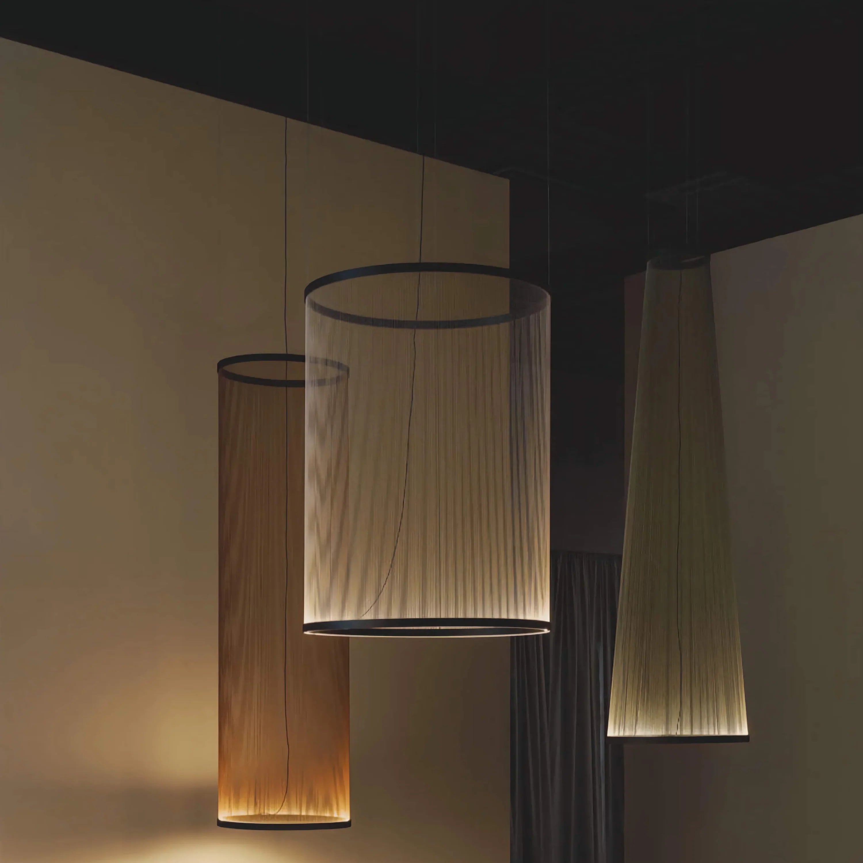 Pendant Light Fabric Shade Multi Pendant Cluster Hanging Dining Room Kitchen Island Ceiling Light | Thomler