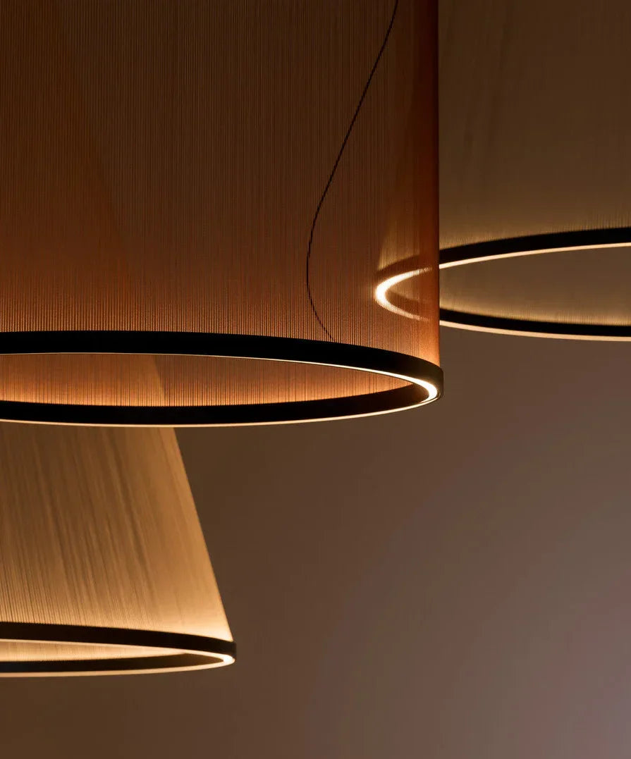 Pendant Light Fabric Shade Built In LED Multi Pendant Dining Room Kitchen Island Hanging Ceiling Lamp | Thomler