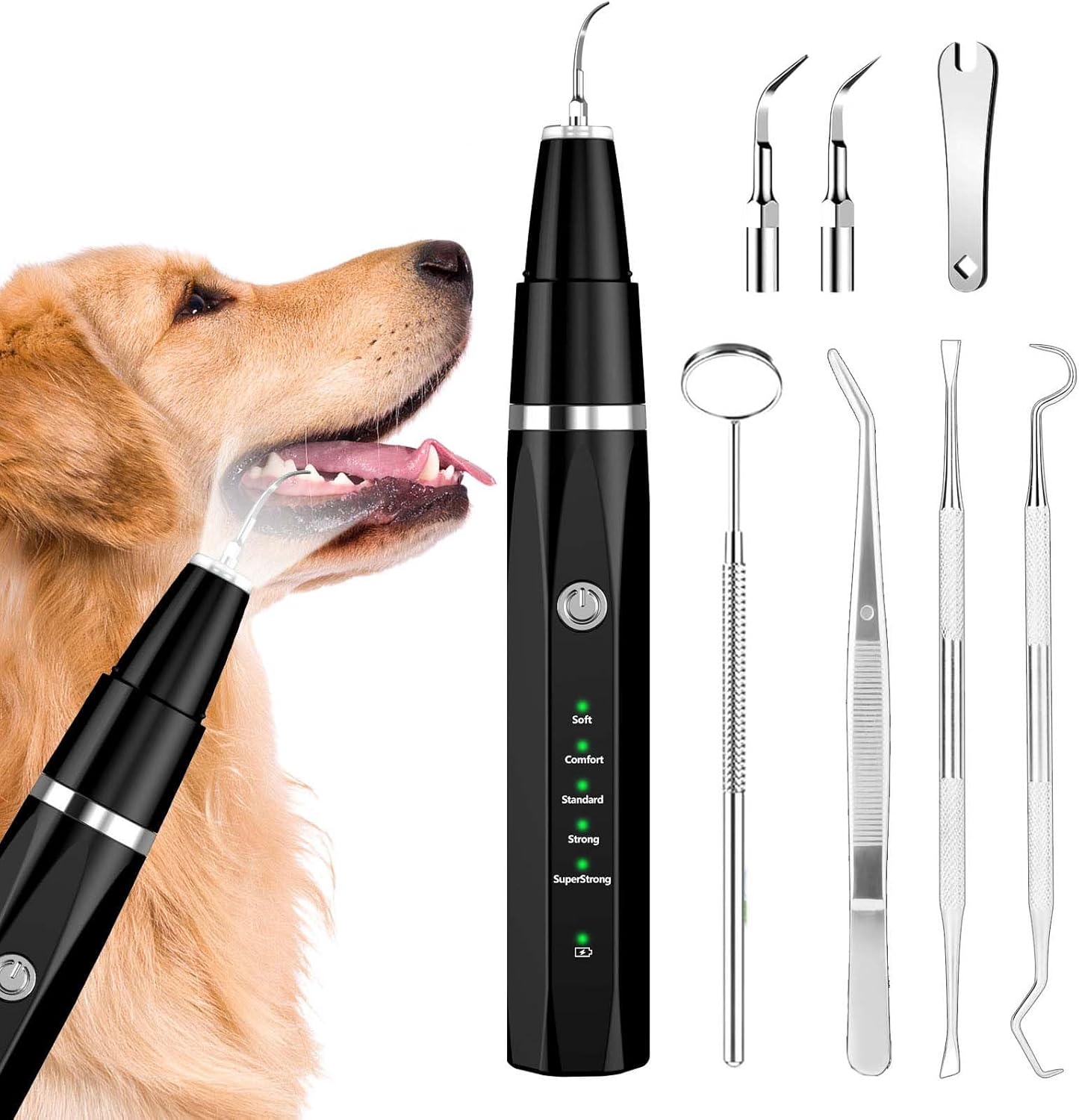 Ultrasonic Dog & Cat Dental Scaler for Home Use – Rechargeable Pet Tooth Cleaning Tool for Tartar & Plaque | Thomler