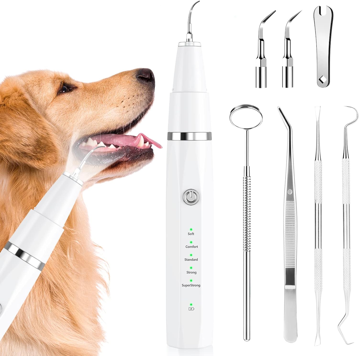 Ultrasonic Dog & Cat Dental Scaler for Home Use – Rechargeable Pet Tooth Cleaning Tool for Tartar & Plaque | Thomler