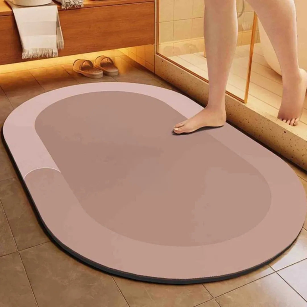 Quick-Dry Non-Slip Bath Mat with Moisture-Wicking Core for Bathroom, Shower & Toilet | Thomler