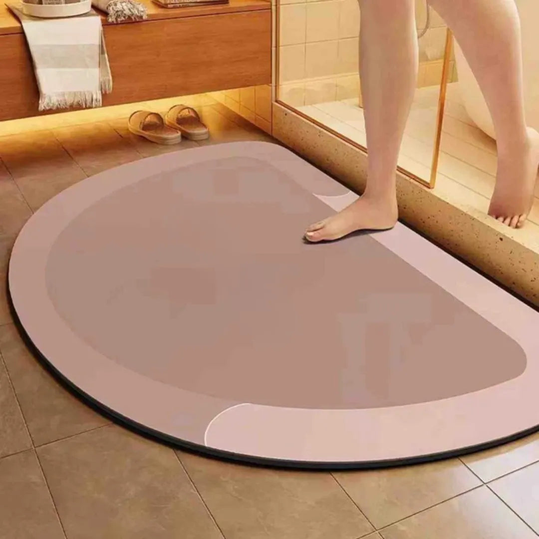 Quick-Dry Non-Slip Bath Mat with Moisture-Wicking Core for Bathroom, Shower & Toilet | Thomler