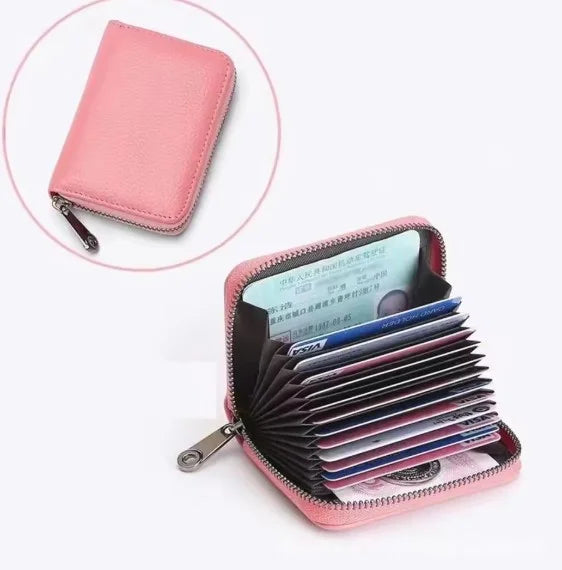 Slim Multi-Slot Card Holder Wallet with RFID Protection for Women – Compact Leather Credit Card Organizer Case for Purse, Travel & | Thomler