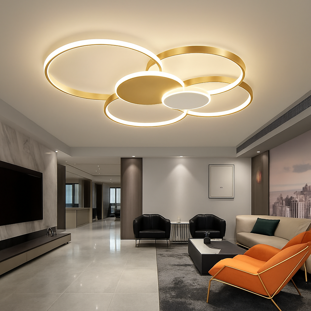 Dimmable LED Flush Mount Ceiling Light with Remote Control - Ultra-Slim Aluminum Design for Bedroom, Living Room & Kitchen | Thomler