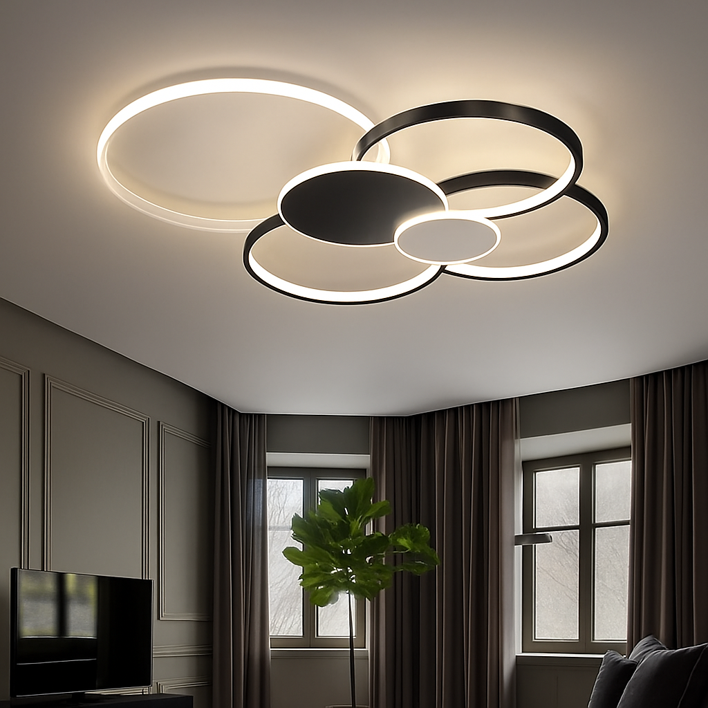 Dimmable LED Flush Mount Ceiling Light with Remote Control - Ultra-Slim Aluminum Design for Bedroom, Living Room & Kitchen | Thomler