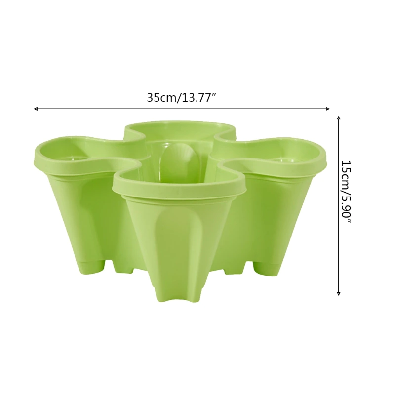 Vertical Stacking Planter Pots Tower for Herbs Strawberries Flowers Self-Watering Space-Saving Garden Container for Balcony Patio Indoor | Thomler