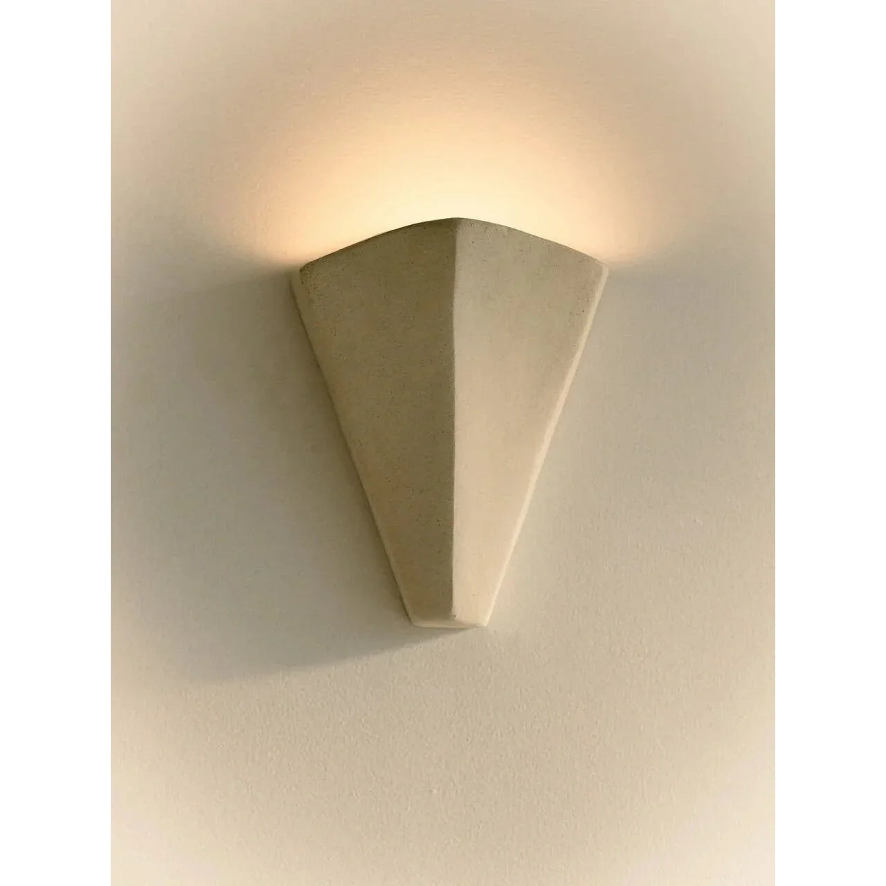 Wall Lamp Plaster 22.4 in Sculptural Warm White Bedroom Hallway Minimalist Sconce Lighting Fixture | Thomler