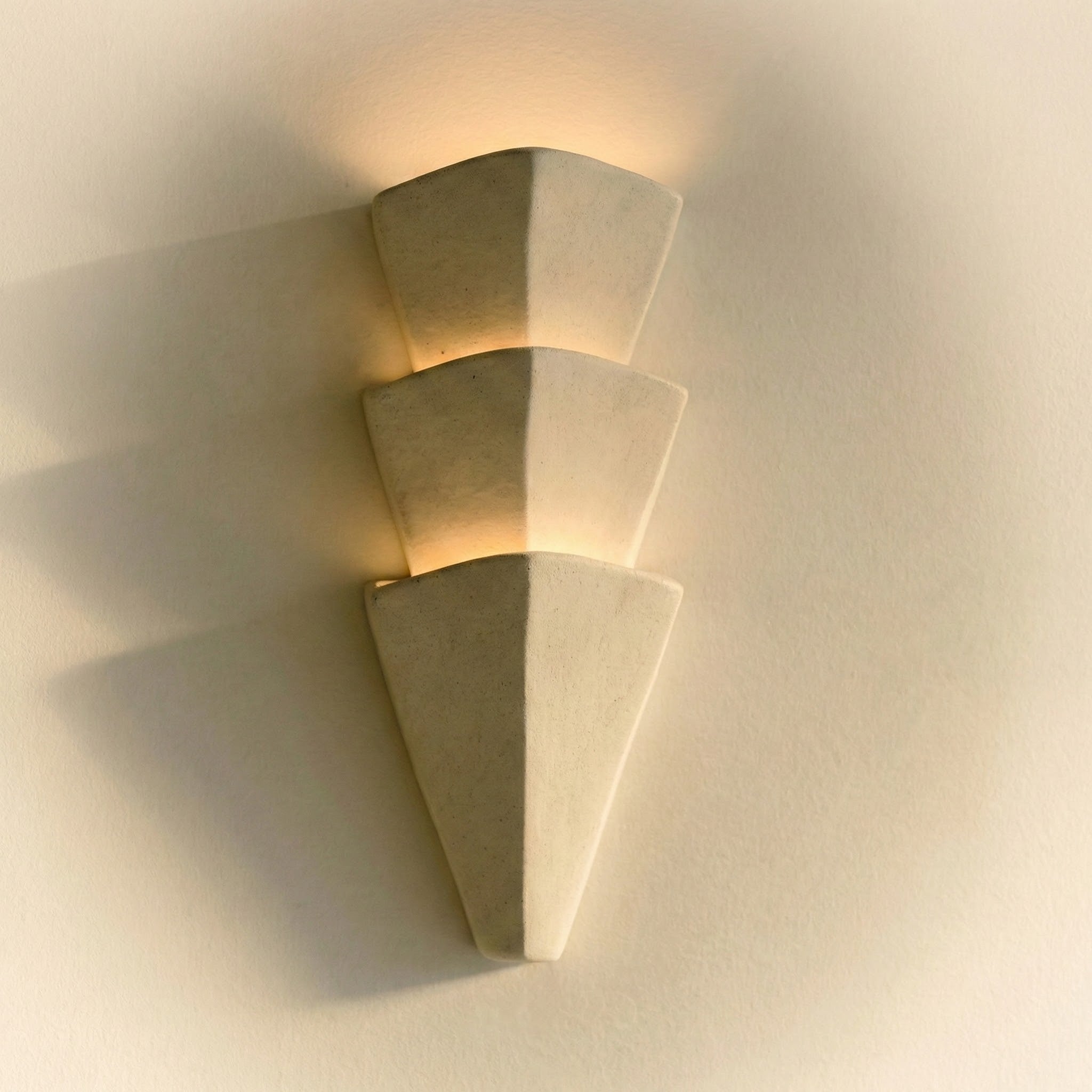 Wall Lamp Plaster 22.4 in Sculptural Warm White Bedroom Hallway Minimalist Sconce Lighting Fixture | Thomler