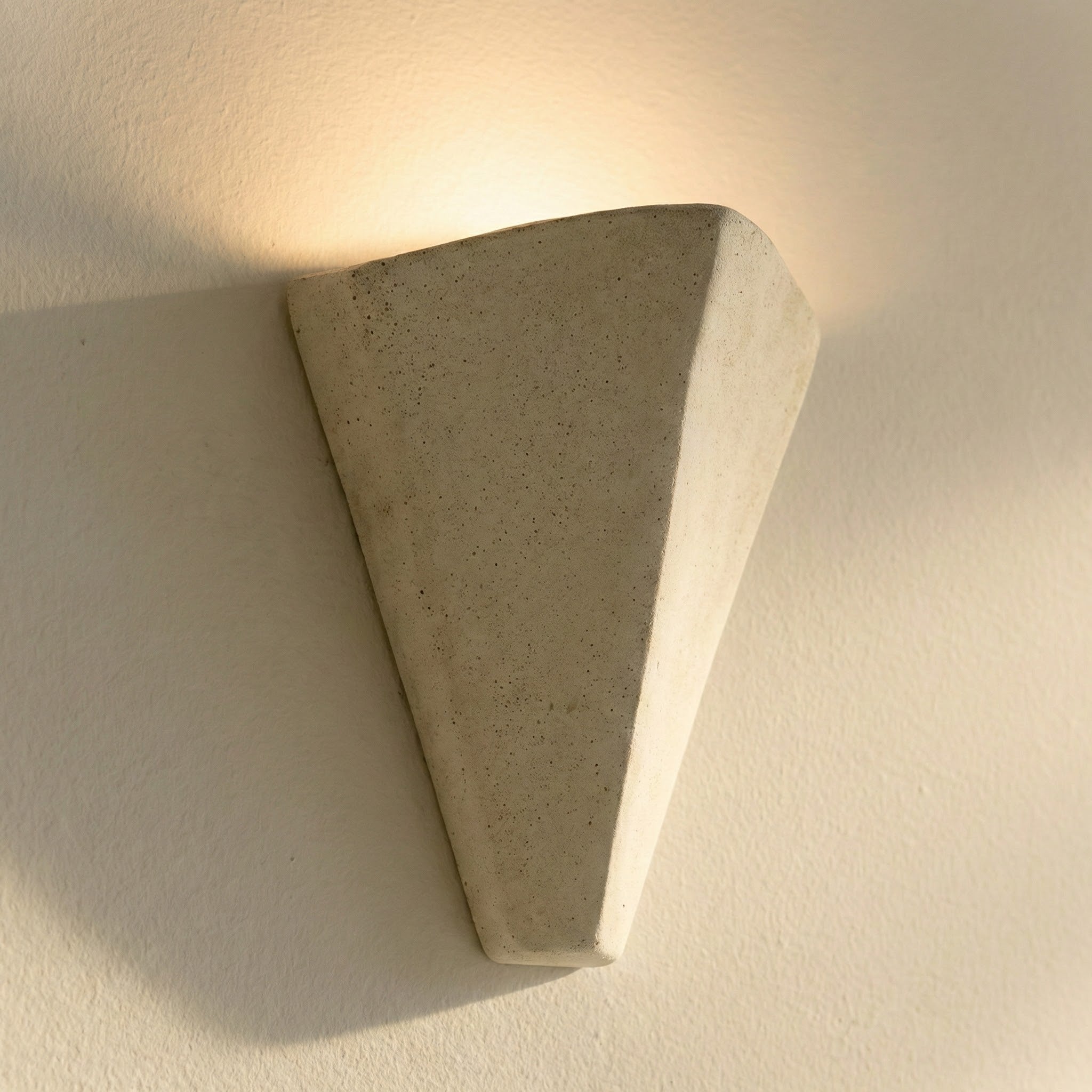 Wall Lamp Plaster 22.4 in Sculptural Warm White Bedroom Hallway Minimalist Sconce Lighting Fixture | Thomler
