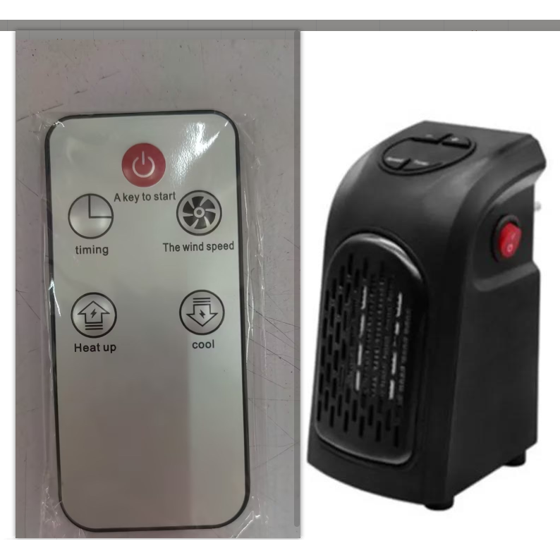 Compact Wall-Plug Space Heater with Digital Temperature Display & Ceramic Elements | Thomler