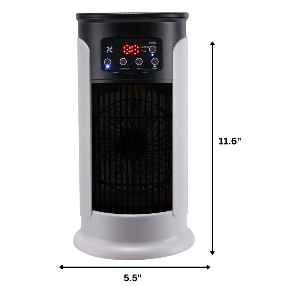 Personal Evaporative Cooler with Humidifier 5-in-1 Compact Floor Standing Unit 18W Quiet Desktop Cooling Fan for Home Office Bedroom Dorm | Thomler
