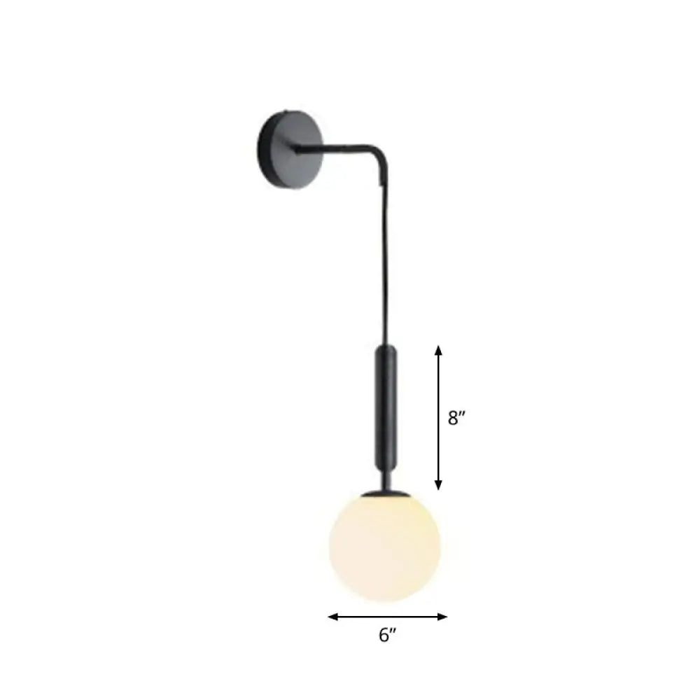 Contemporary Globe Sconce – Single-Light Fixture with Clear or Frosted Sphere – Wall-Mount Accent for Hallway, Bedside & Living Room | Thomler