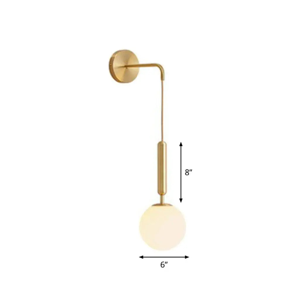 Contemporary Globe Sconce – Single-Light Fixture with Clear or Frosted Sphere – Wall-Mount Accent for Hallway, Bedside & Living Room | Thomler