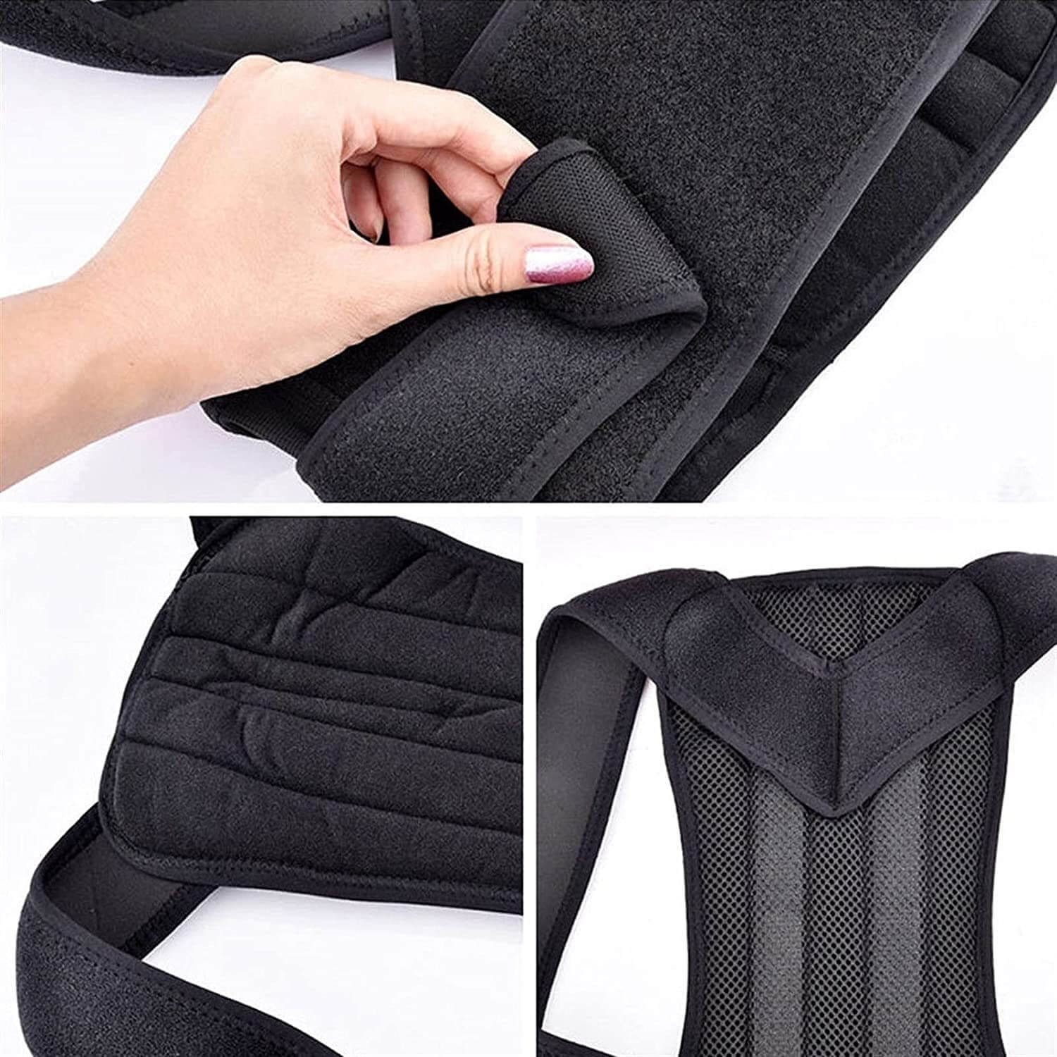 Back Support Brace Posture Corrector Vest for Men & Women with Resistance Band | Thomler