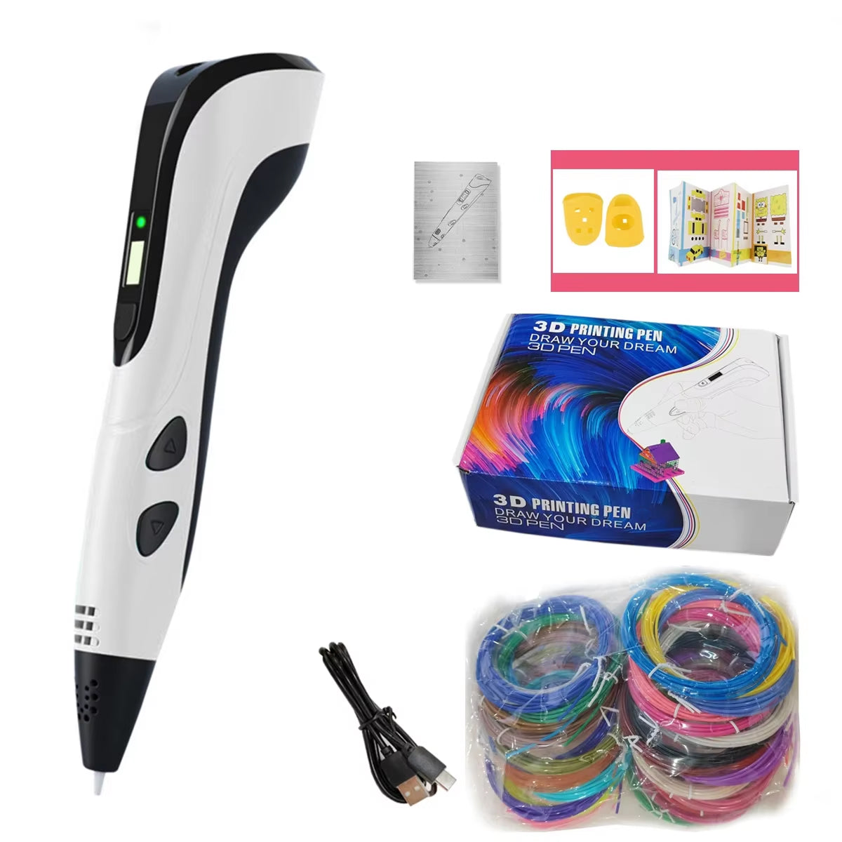 3D Drawing Pen for Kids – Three Speed Levels, Lightweight Design, LCD Monitor, Standard Filament Compatible | Thomler