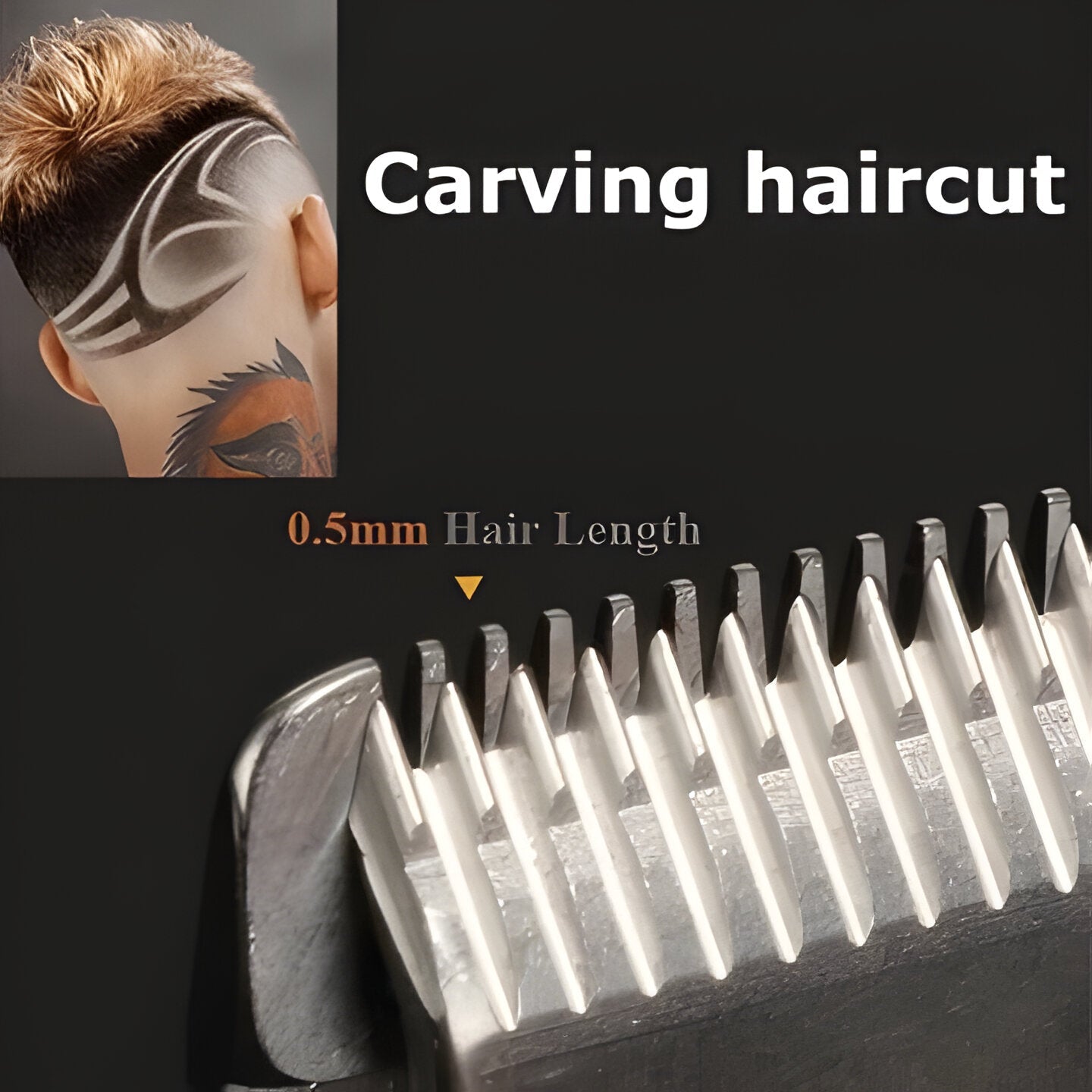 Metal Cordless Hair Trimmer Set with T-Blade Outliner & Foil Shaver for Men – Rechargeable Clippers with Adjustable Lever & 4 Guide Combs fo | Thomler
