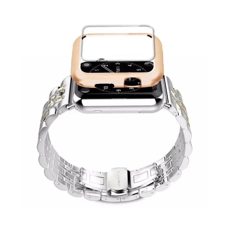 Metal Band and Protective Case Bundle for 38-44mm Apple Watch | Thomler