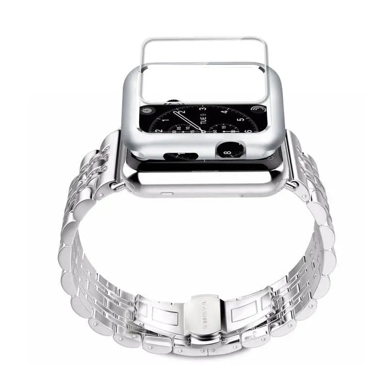 Metal Band and Protective Case Bundle for 38-44mm Apple Watch | Thomler