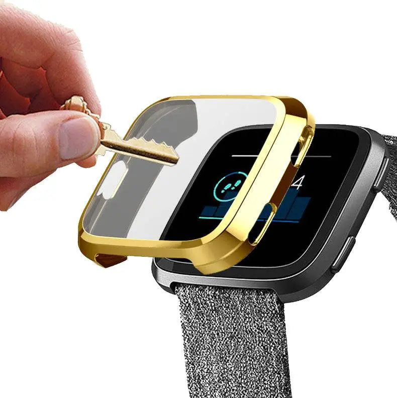 Snap-On Case & Screen Shield for Fitbit Versa 2 – Full-Body Edge Protection, Touch-Friendly Clear TPU Cover | Thomler
