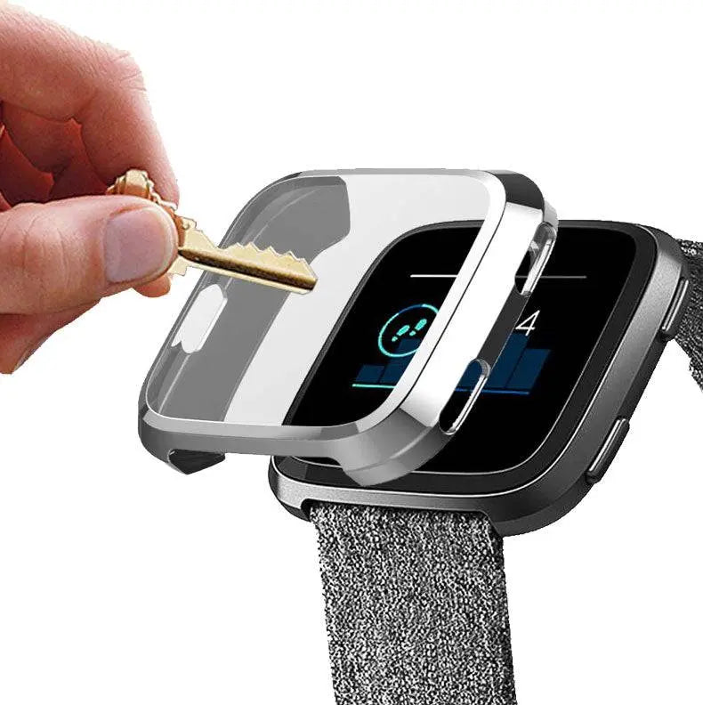 Snap-On Case & Screen Shield for Fitbit Versa 2 – Full-Body Edge Protection, Touch-Friendly Clear TPU Cover | Thomler