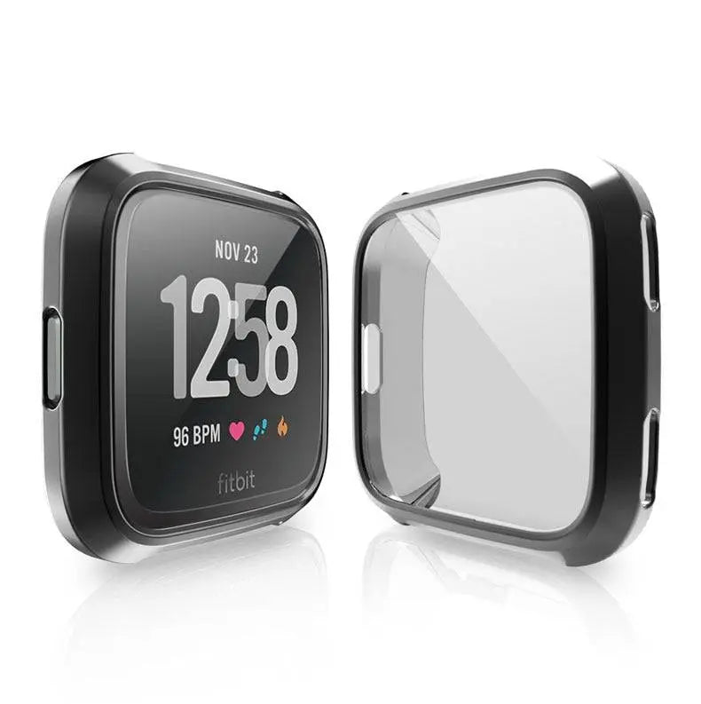 Snap-On Case & Screen Shield for Fitbit Versa 2 – Full-Body Edge Protection, Touch-Friendly Clear TPU Cover | Thomler