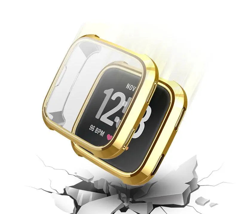 Snap-On Case & Screen Shield for Fitbit Versa 2 – Full-Body Edge Protection, Touch-Friendly Clear TPU Cover | Thomler