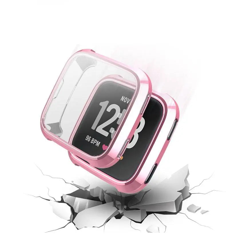 Snap-On Case & Screen Shield for Fitbit Versa 2 – Full-Body Edge Protection, Touch-Friendly Clear TPU Cover | Thomler