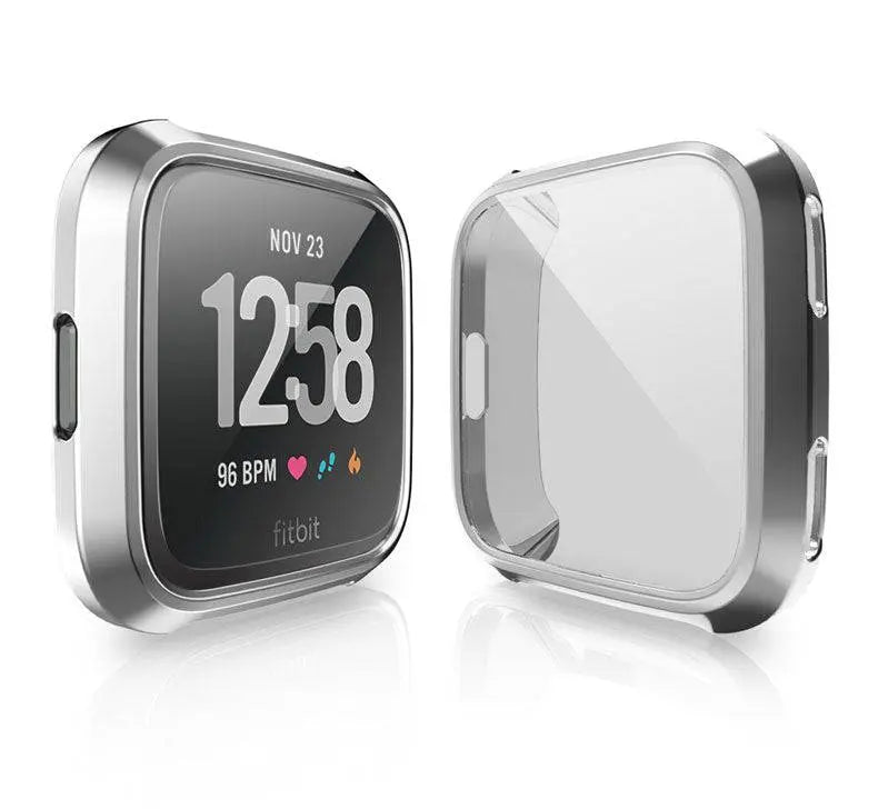 Snap-On Case & Screen Shield for Fitbit Versa 2 – Full-Body Edge Protection, Touch-Friendly Clear TPU Cover | Thomler