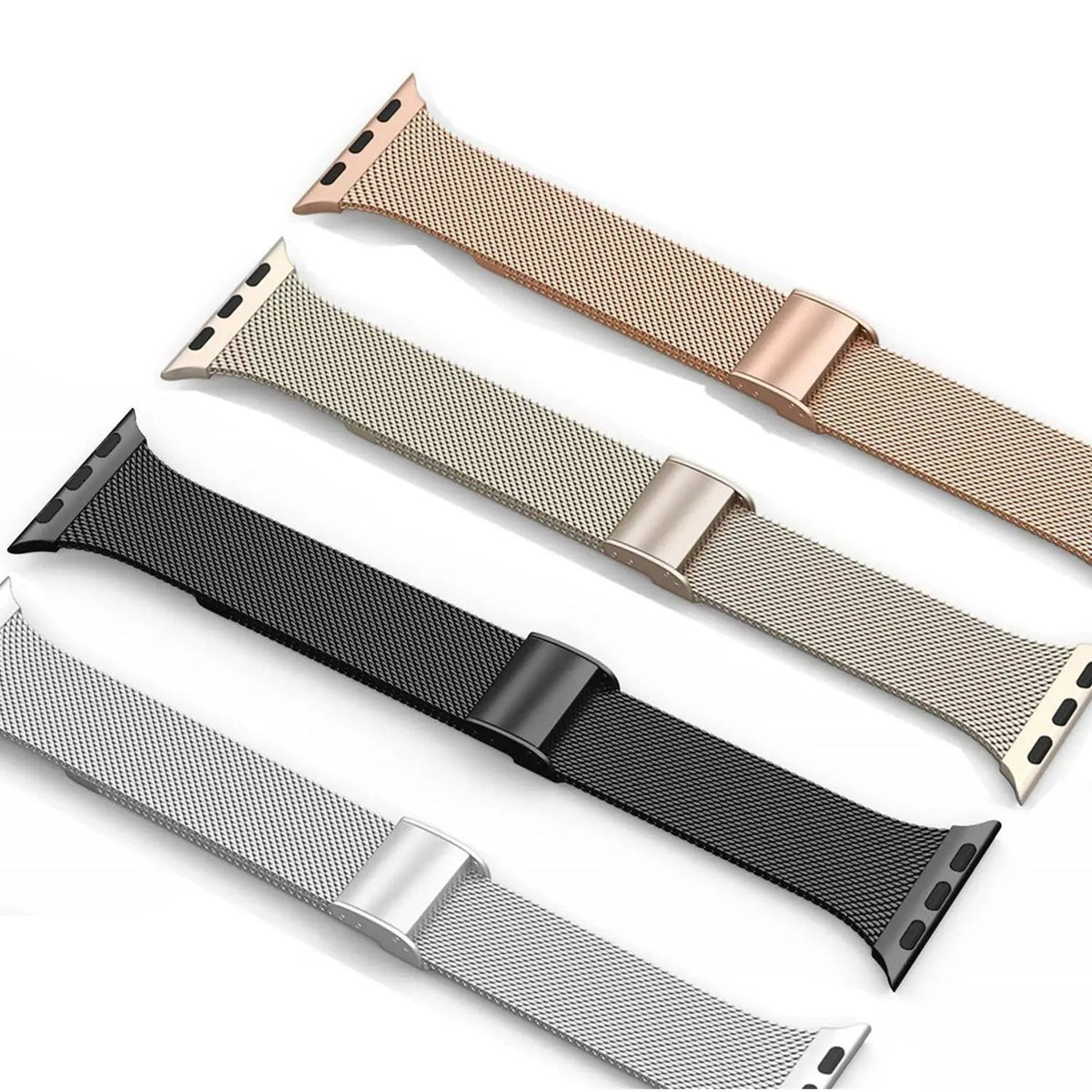 Adjustable Stainless Steel Link Bracelet for Apple Watch – Magnetic Clasp, Multiple Size Options | Thomler