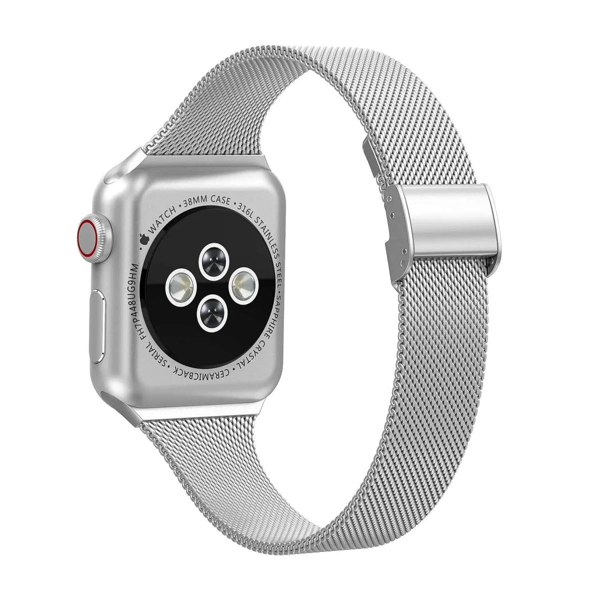 Adjustable Stainless Steel Link Bracelet for Apple Watch – Magnetic Clasp, Multiple Size Options | Thomler