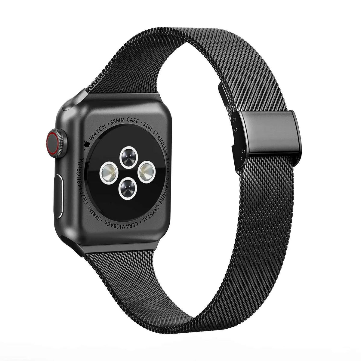 Adjustable Stainless Steel Link Bracelet for Apple Watch – Magnetic Clasp, Multiple Size Options | Thomler