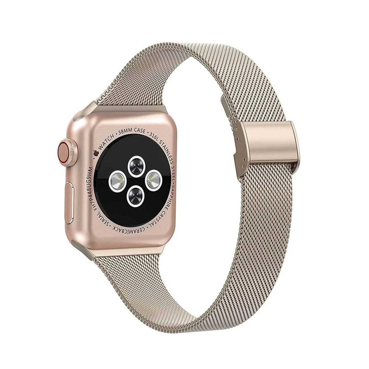 Adjustable Stainless Steel Link Bracelet for Apple Watch – Magnetic Clasp, Multiple Size Options | Thomler