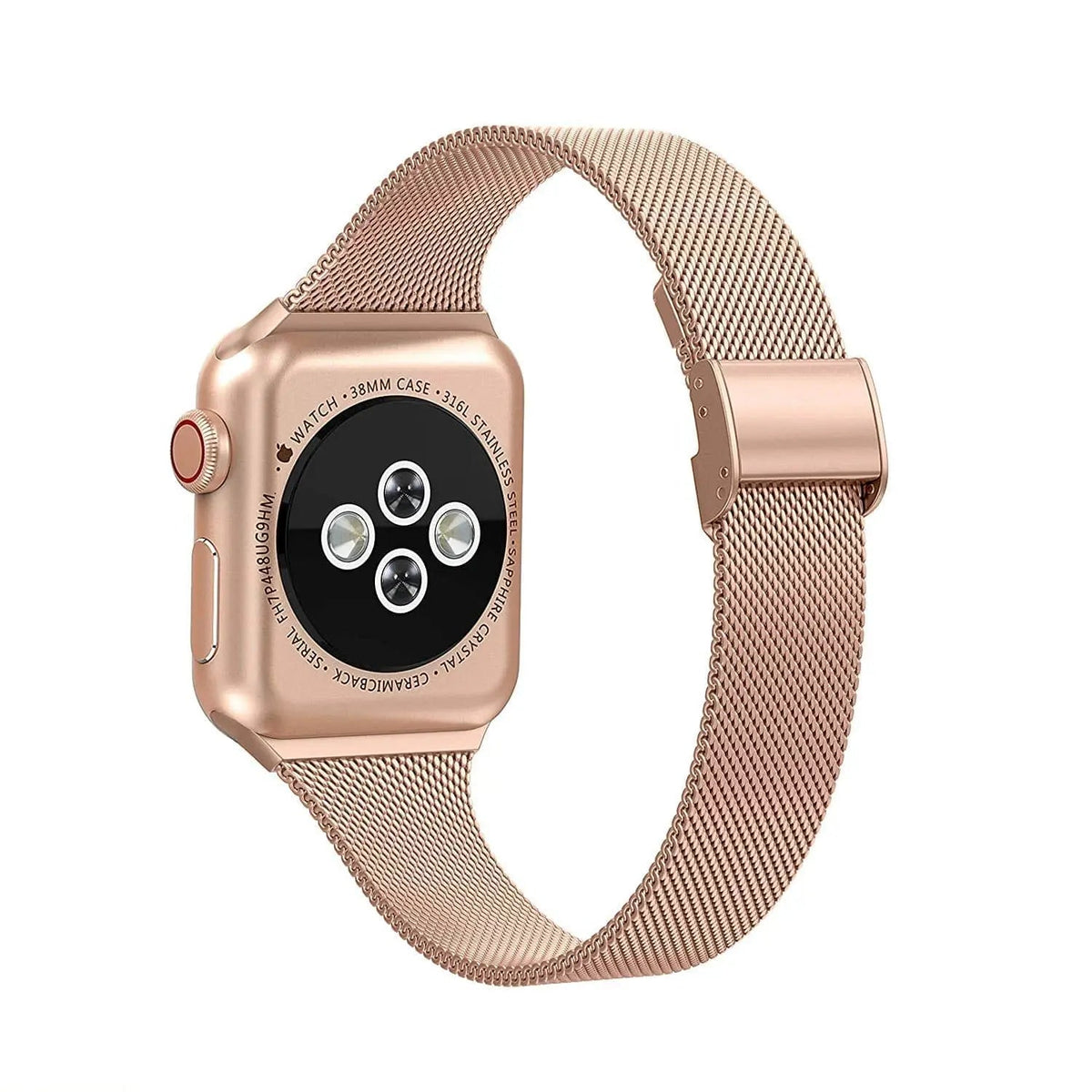 Adjustable Stainless Steel Link Bracelet for Apple Watch – Magnetic Clasp, Multiple Size Options | Thomler