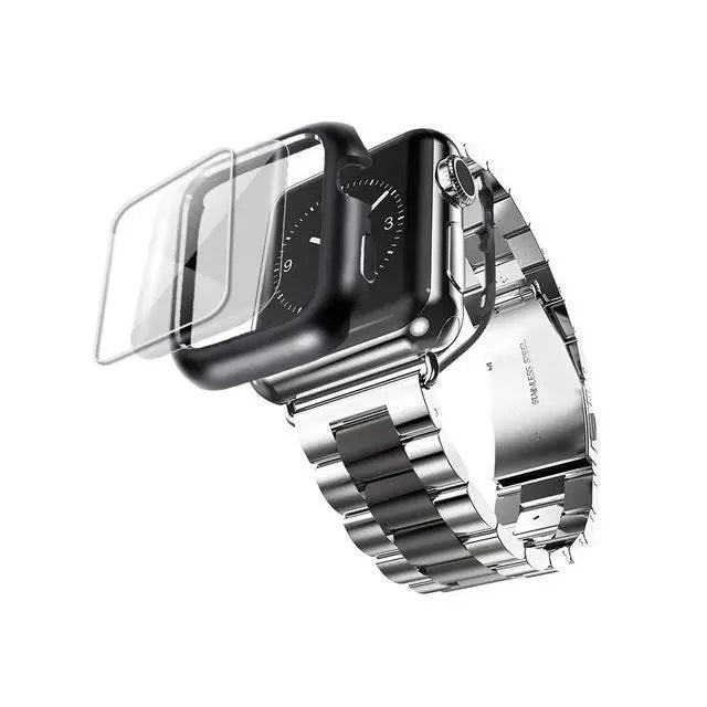 Protective Metal Band + Case Bundle for Apple Watch – All Series Compatible | Thomler