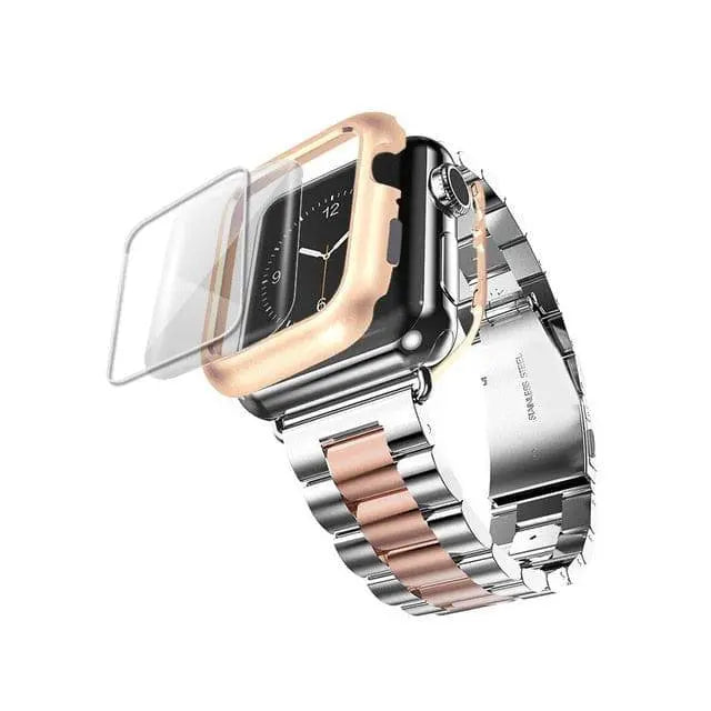 Protective Metal Band + Case Bundle for Apple Watch – All Series Compatible | Thomler
