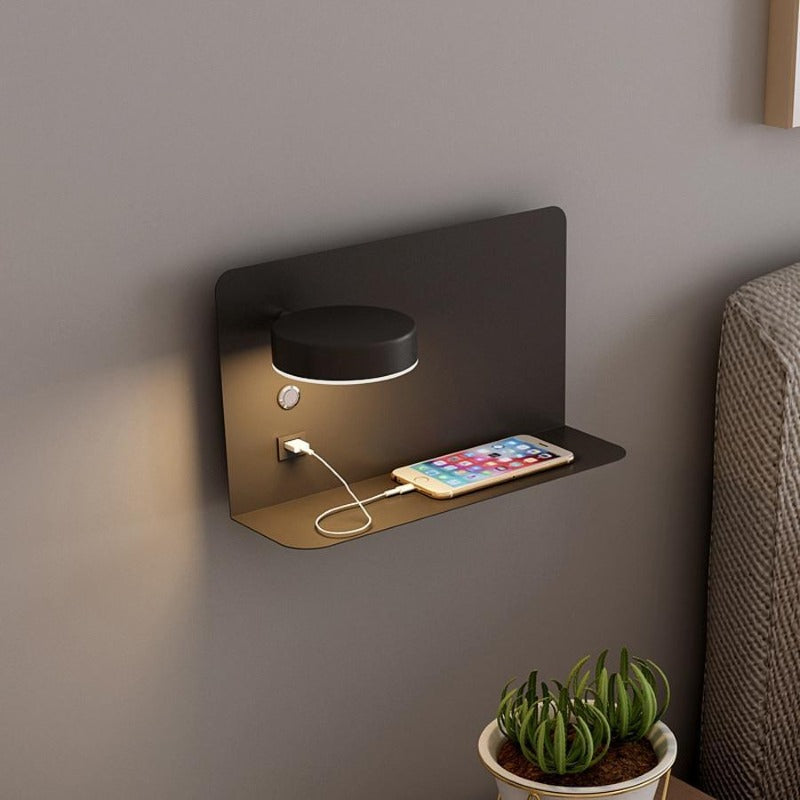 Bedside Reading Light with Built-In USB Charger & 3 Color Modes – Swivel Wall Mount for Bedroom, Office & Living Room | Thomler